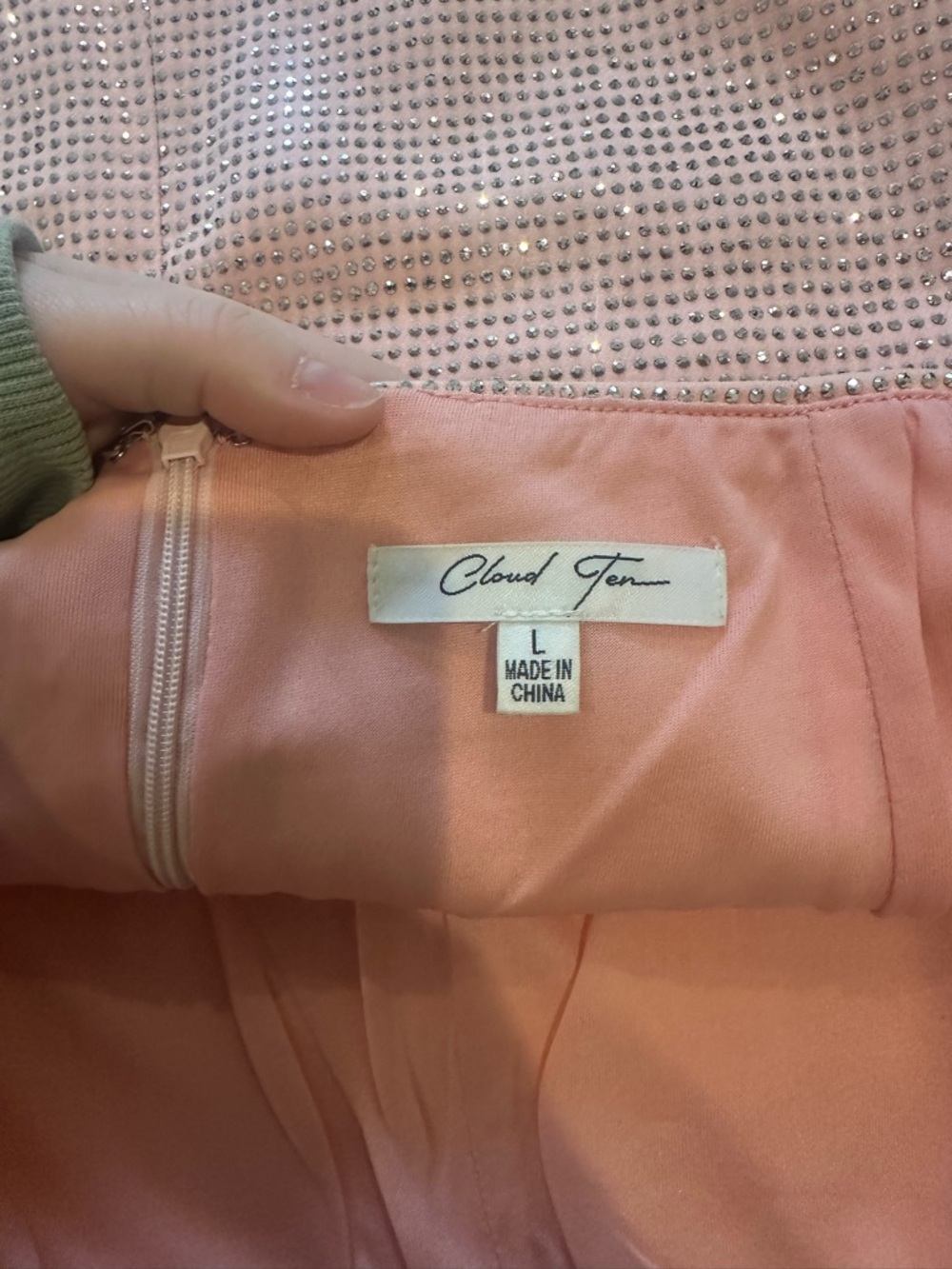 Sparkling Blush Pink Mini Skirt - Picture 4 of 5